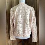 DEX Eyelet Pale Pink zipper jacket. Size M Photo 2
