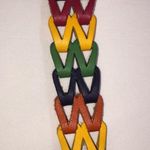 Woven Leather Chain Multicolor Belt Size M/L Guatemala Purple Green Unisex Photo 5