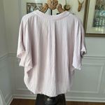 Young Fabulous and Broke  Orchid Gauze Short Sleeve Cropped Pink Lavender Blouse L Photo 4