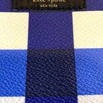 Kate Spade  blue plaid checkered makeup cosmetic clutch bag Photo 10