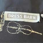 DRESSBARN Vintage Black And Gold Top With Musical Instruments‎ Medium | EUC Photo 4