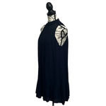 Band of Gypsies Navy Halter Crochet Crepe Gauze Mini Dress Women’s S Boho Photo 2