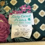 Vtg Lady Carol Petites of NY Open Cardigan‎ Jacket Sz 8 Boho Floral 3/4 Sleeves Black Photo 2