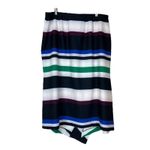 Lane Bryant Skirt Ruffle Front Pencil Scuba Pull On Black Stripe Women’s Size 16 Photo 2