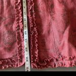 Cottage Clothing Inc 2 Piece 100% Linen Set Size M Boho Blazer Skirt‎ Floral Art Red Size M Photo 9