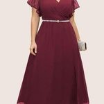 Bloomchic Overlap Collar Crochet Lace Mesh Dress Photo 0