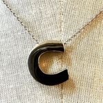 Silver tone C monogram pendant necklace Photo 1