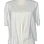 JM Collection  White Gold Tole Hardware Short Sleeved Women’s Cardigan Petite L Photo 0