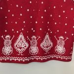 Talbots Vintage Winter Snowman Embroidered Beaded Merino Wool Sweater Vest XL Photo 5