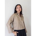 VETTA The Convertible Shirt Dress In Khaki Size Large NWT Photo 1