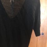 DKNY NEW!  black shirt %100 tussah silk short sleeve open front Photo 8