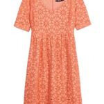 ZARA  Coral Lace Eyelet Dress Photo 14