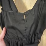 HYFVE Black Satin  Plunging Neckline Bodysuit Photo 4