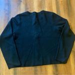 Tahari  Cardigan Large Black Knit Sweater Gold Zip Up Thick Soft Warm Classic Photo 7