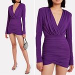 Ronny Kobo Mariana Draped Jersey Mini Dress NWT Sz M Purple Size M Photo 1