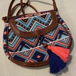 CROSSBODY BAG Geometric Print w Tassels Photo 0
