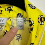 Mark Ashton  Yellow Bumble Bee Bathrobe Womens S/M Belted Short Sleeve Robe Photo 3