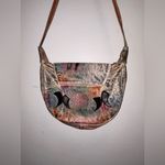 Vintage Botany SMDC Hand painted genuine Leather crossbody bag Black Photo 3