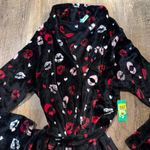 NWT honeydew Black Robe with Lip Print valentines M/L Size M Photo 4