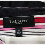 Talbots  Womens Size 2p Multicolor Striped Pencil Skirt Slit Zip Closure Colorful Photo 2