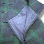 Loft  Plaid Button Trim Shift Skirt Navy and Green Photo 5