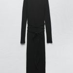 ZARA nwt ribbed cut out maxi turtleneck maxi knitted dress Photo 3