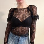 ZARA  Black Lace Long Sleeve Photo 0