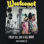 Forever 21 West Coast Summer Festival Womens T-shirt Size L Black  Graphic Tee Photo 1