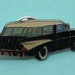 Rare Vintage 80s‎ Gift Creations Black 1950s Chevy Car Pinback Lapel Pin Brooch Photo 0
