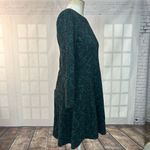 Loft  Ann Taylor Green & black print long sleeve a-line business casual dress siz Photo 5