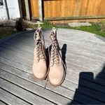 Seychelles Lace Up Irresistible Leather Combat Boot Pink Nubuck 10 Photo 2