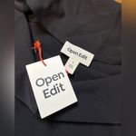 Nordstrom Open Edit Silky Black Classy Asymmetric Blouse NWT size small Photo 3