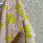 Kate Spade New York Yellow Pink Floral Splash Ruffle Satin Maxi Dress 6 Photo 8