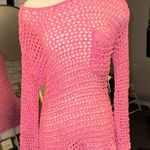 Boutique Pink knit Off the shoulder sweater  Photo 0