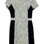 J.Crew Tweed Color Block Sheath Tan and Black Dress Size 4 Photo 0