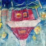 Leoma Lovegrove Happy Place Women’s M Hooded Cover Up Vented Sleeveless Beach Blue Size M Photo 9