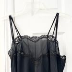 Hardy Amies Lux Lux England Designer Black Sheer Long Slip High Slit Lace Medium Photo 2