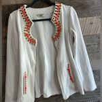 Boston Proper Orange and White Blazer with Embellished. Exclusive of trims Photo 8