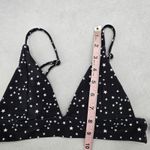 Black White Stars Active Sports Beach Bra Bikini Bralette Swim Top S Small Photo 3