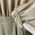 EXPRESS Cap Sleeve Lounge Jumpsuit Tan S Photo 4