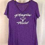 Cabela's  XL Deer Antler Playin The Field Graphic Tee V Neck Hunting Casual Photo 0