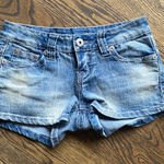 Soundgirl  Jean Shorts with Cross Embroidery Photo 0