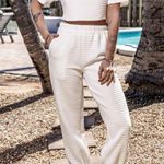 Cloud Ten  Crop Top Elastic Waist Waffle Knit Pants Set Photo 0