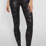 Spanx  Faux Leather Camo Leggings – Black/Charcoal – Petite Small (S/P) Photo 0