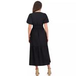 French Connection French Connection Women's Bubble Sleeve Poplin Maxi Dress Black XXL Photo 4