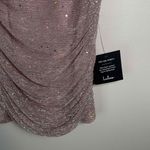 Lulus New  Women's XS Spaghetti Strap Pink Bodycon Ruched Mini New Years Dress Photo 5