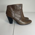Miz Mooz  Luella Brown Leather Point Toe Heeled Booties Size 6.5 Photo 3