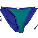 Old Navy Bikini Bottom Swimsuit Cheeky Fit Nylon Colorblock Teal Blue XSmall Photo 0
