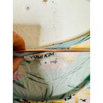 Yumi Kim Blue Floral Printed Mini Short Sleeve Scoop Maternity Dress sz S Photo 6