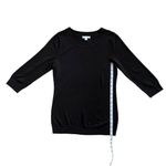 New York & Company Crewneck 3/4 Sleeve Pullover Sweater Black Size Medium Photo 9